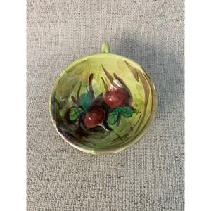 Peasant Village Hand Painted green teacup Italy PV 69121 beets